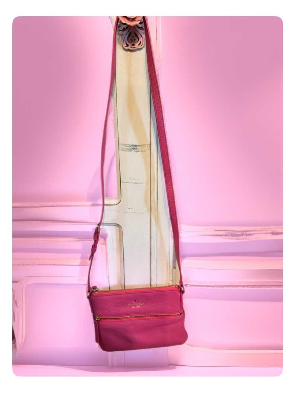 kate spade Hot Pink Leather Crossbody Bag